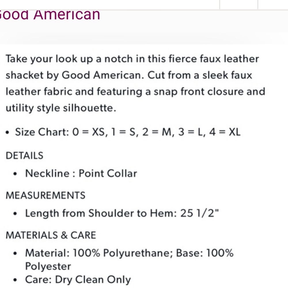 Faux Black Leather Button Down Top - image 5